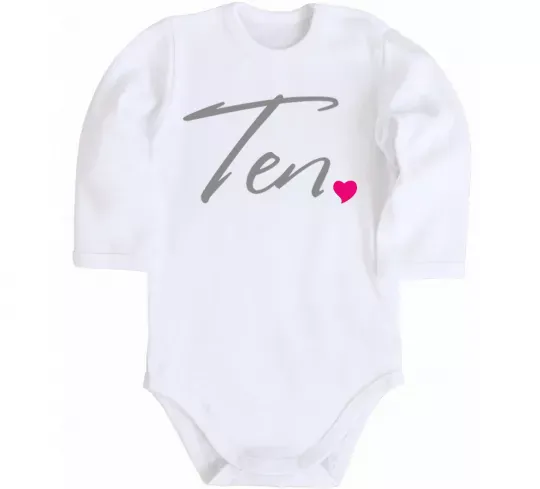 Дитячий бодік Ten heart Білий фото