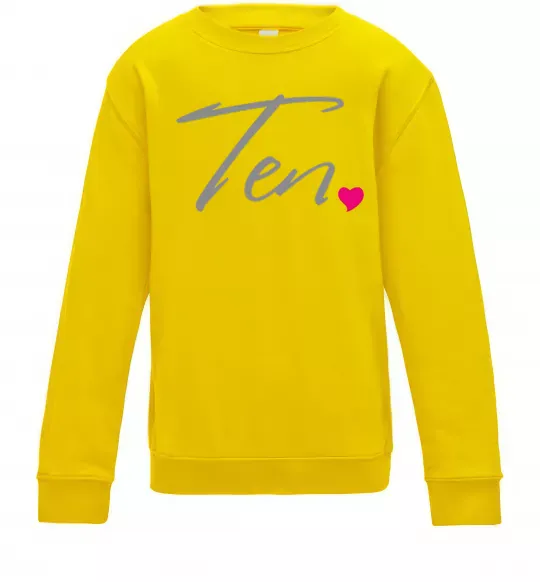 Детский Свитшот Ten heart Солнечно желтый фото