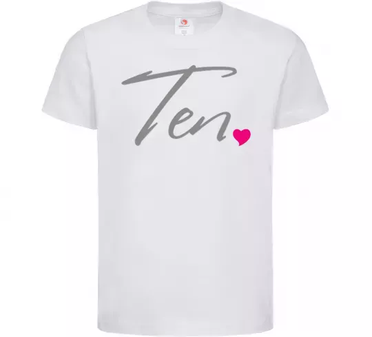 Дитяча футболка Ten heart Білий фото