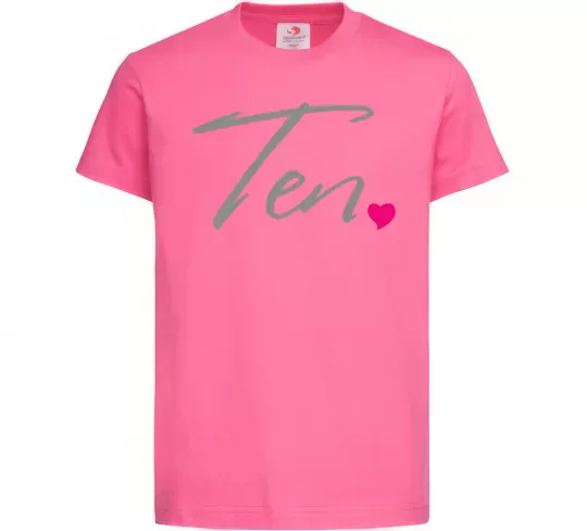 Дитяча футболка Ten heart Яскраво-рожевий фото