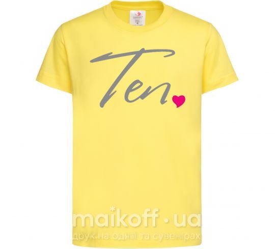 Дитяча футболка Ten heart Лимонний фото