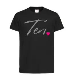 Детская футболка Ten heart Черный фото