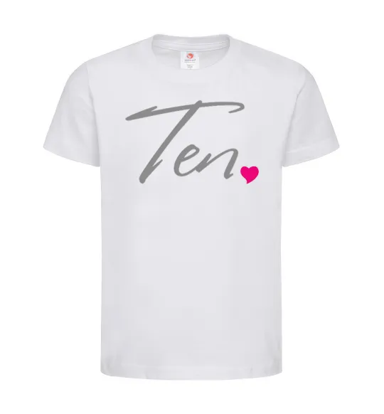 Детская футболка Ten heart Белый фото