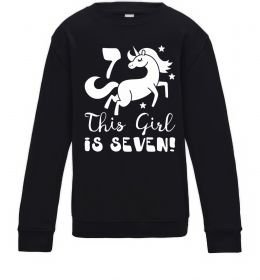 Дитячий світшот This girl is seven