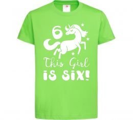 Детская футболка This girl is six