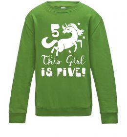 Детский Свитшот This girl is five