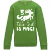 Детский Свитшот This girl is five Лаймовый фото