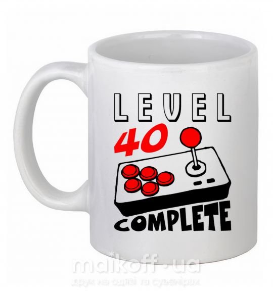 Чашка керамическая Level 40 complete best player Белый фото