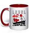 Чашка с цветной ручкой Level 40 complete best player Красный фото