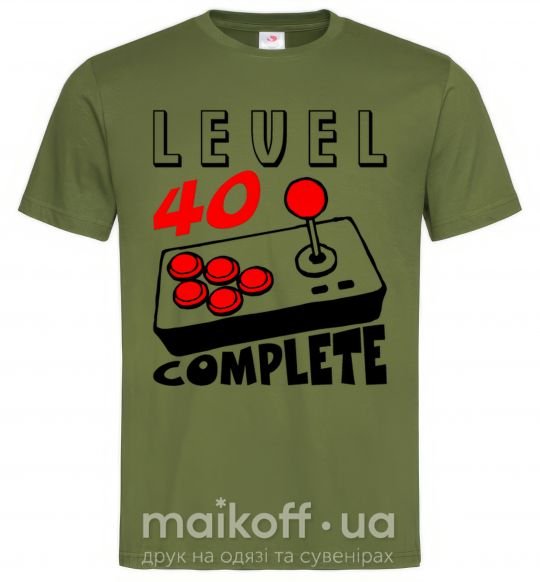 Мужская футболка Level 40 complete best player Оливковый фото