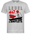 Чоловіча футболка Level 40 complete best player Сірий фото