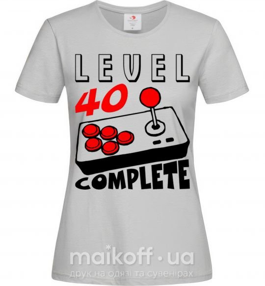 Женская футболка Level 40 complete best player Серый фото