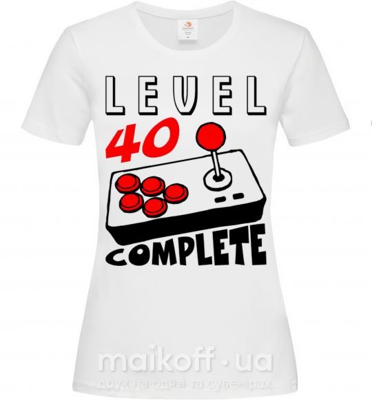 Жіноча футболка Level 40 complete best player Білий фото