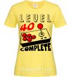 Жіноча футболка Level 40 complete best player Лимонний фото