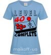 Жіноча футболка Level 40 complete best player Блакитний фото