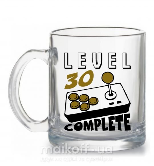 Чашка скляна Level 30 complete Прозорий фото