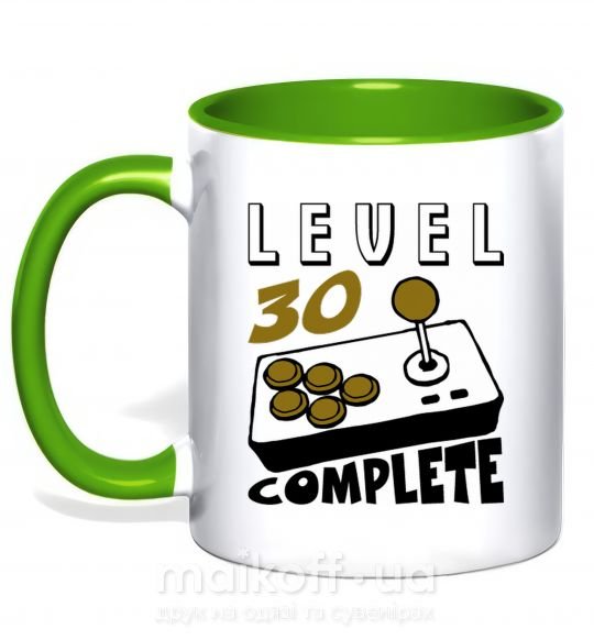 Чашка с цветной ручкой Level 30 complete Зеленый фото