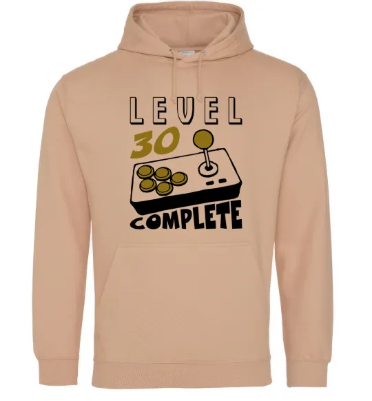 Мужская толстовка (худи) Level 30 complete Песочный фото