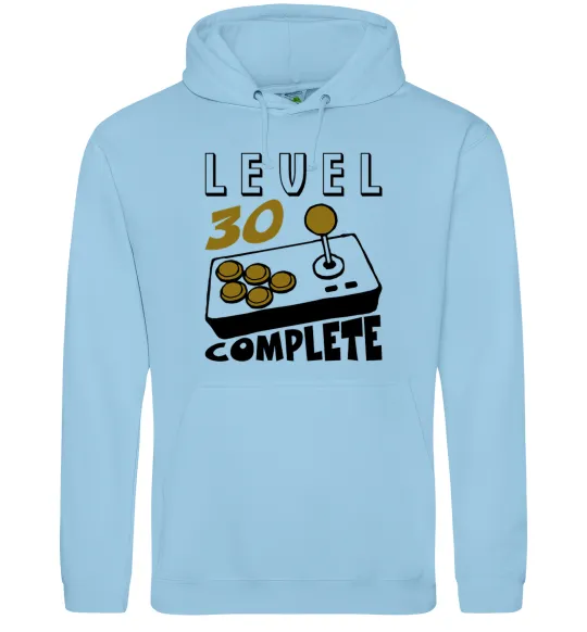 Чоловіча толстовка (худі) Level 30 complete Блакитний фото