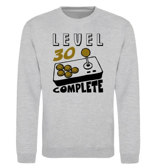 Свитшот Level 30 complete Серый меланж фото