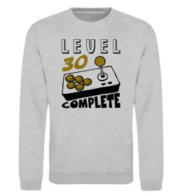 Світшот Level 30 complete Сірий меланж фото