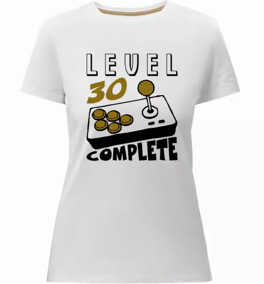 Жіноча преміум футболка Level 30 complete Білий фото