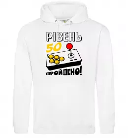 Женская толстовка (худи) Рівень 50 пройдено Белый фото