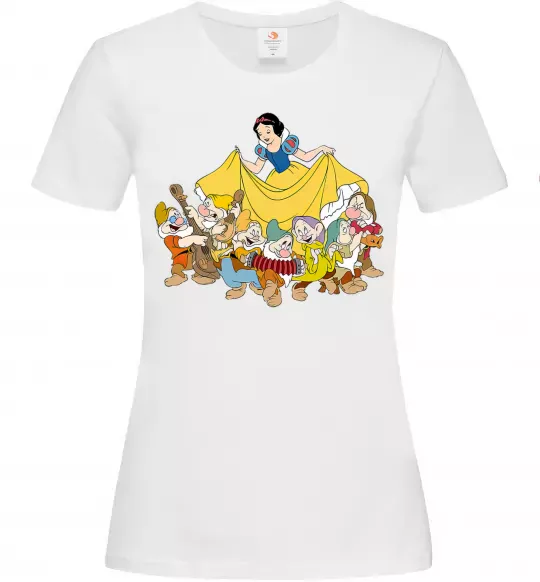 Женская футболка Білосніжка і сім гномів Белый фото