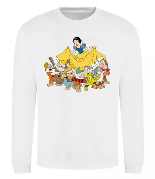 Світшот Білосніжка і сім гномів Білий фото