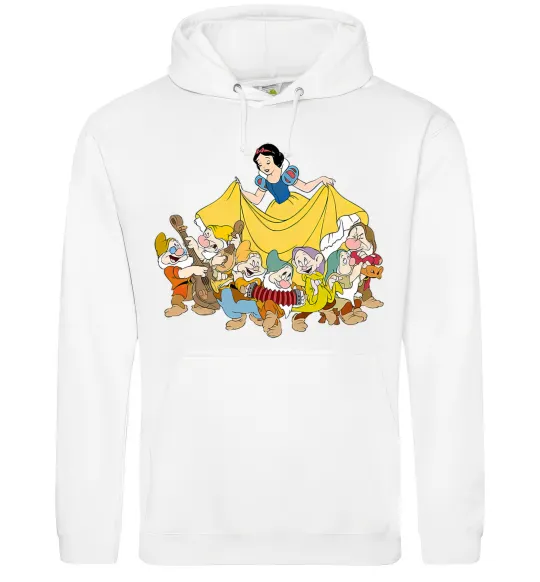Женская толстовка (худи) Білосніжка і сім гномів Белый фото