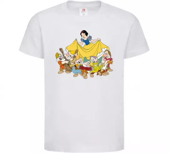 Детская футболка Білосніжка і сім гномів Белый фото