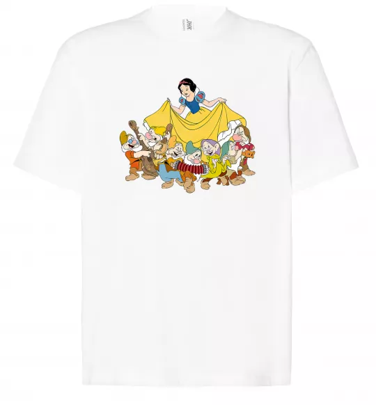 Футболка Оверсайз Білосніжка і сім гномів Белый фото