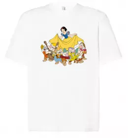 Футболка Оверсайз Білосніжка і сім гномів Белый фото