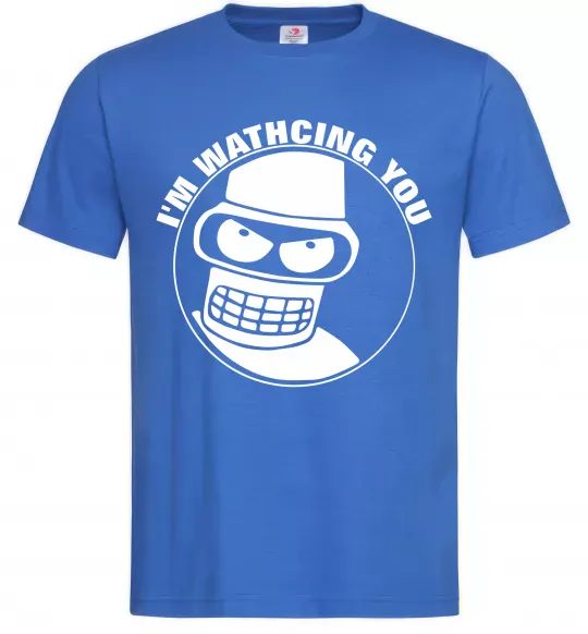 Мужская футболка Bender i'm watching you Ярко-синий фото