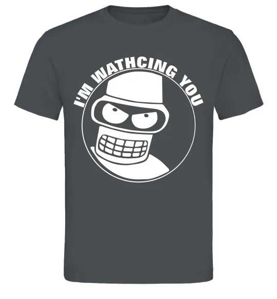 Мужская футболка Bender i'm watching you Графит фото
