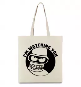 Эко-сумка Bender i'm watching you Бежевый фото