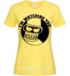Женская футболка Bender i'm watching you Лимонный фото