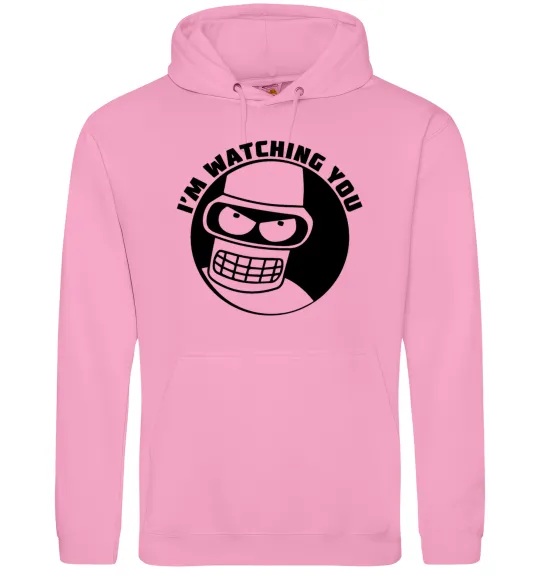 Мужская толстовка (худи) Bender i'm watching you Розовый фото