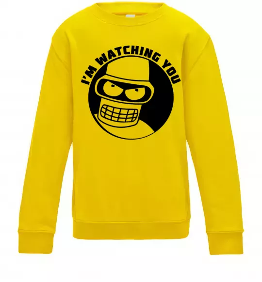 Детский Свитшот Bender i'm watching you Солнечно желтый фото