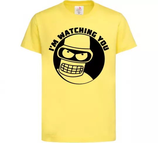 Дитяча футболка Bender i'm watching you Лимонний фото
