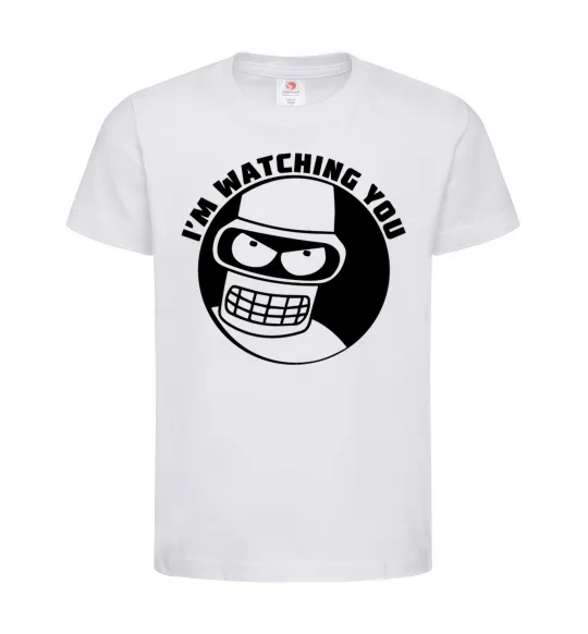 Детская футболка Bender i'm watching you Белый фото