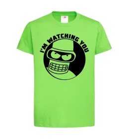 Детская футболка Bender i'm watching you Лаймовый фото