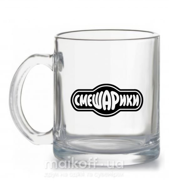 Чашка стеклянная Лого Смешарики Прозрачный фото