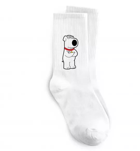Носки Брайан пес Белый фото