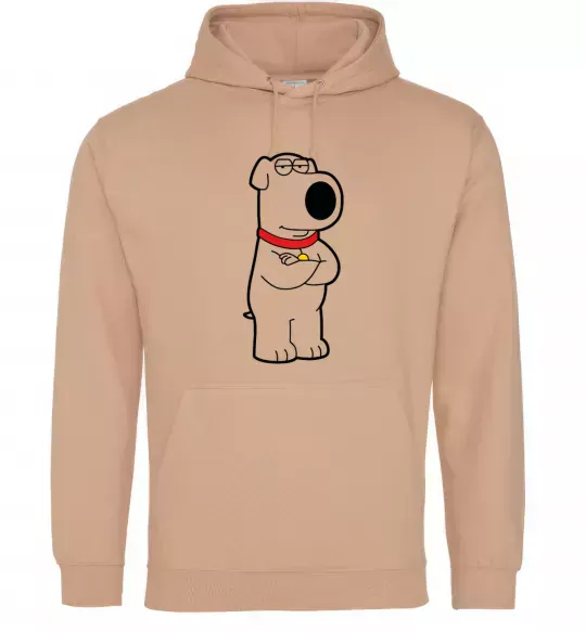 Чоловіча толстовка (худі) Брайан пес Пісочний фото
