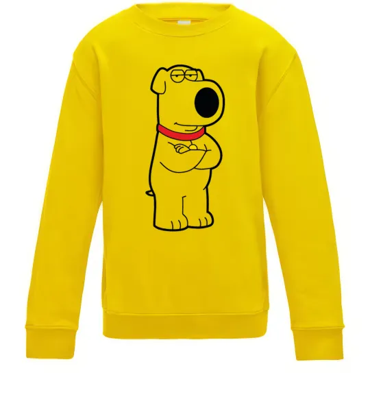 Детский Свитшот Брайан пес Солнечно желтый фото