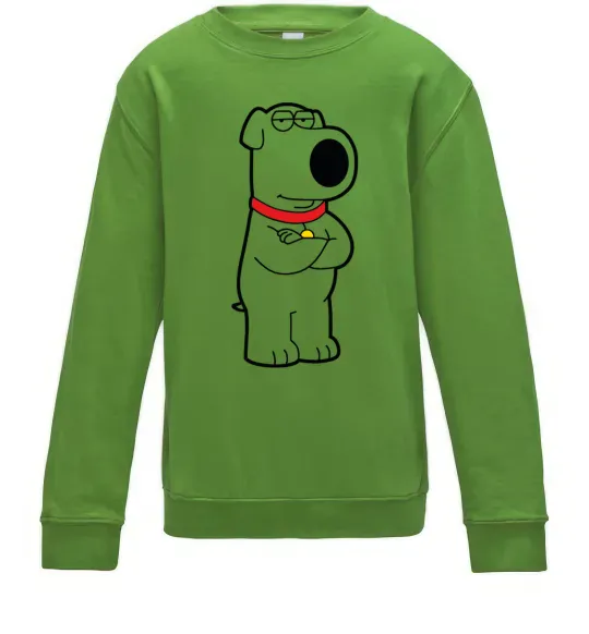 Детский Свитшот Брайан пес Лаймовый фото