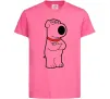 Дитяча футболка Брайан пес Яскраво-рожевий фото