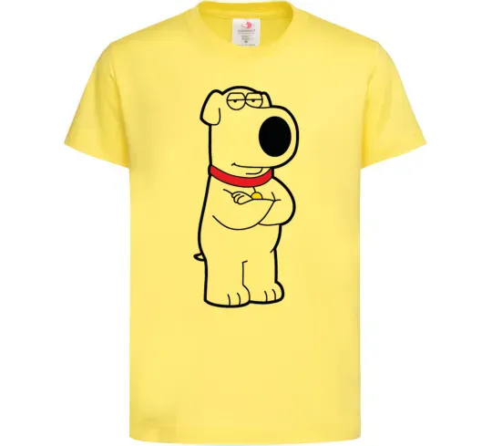 Дитяча футболка Брайан пес Лимонний фото