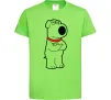 Дитяча футболка Брайан пес Лаймовий фото
